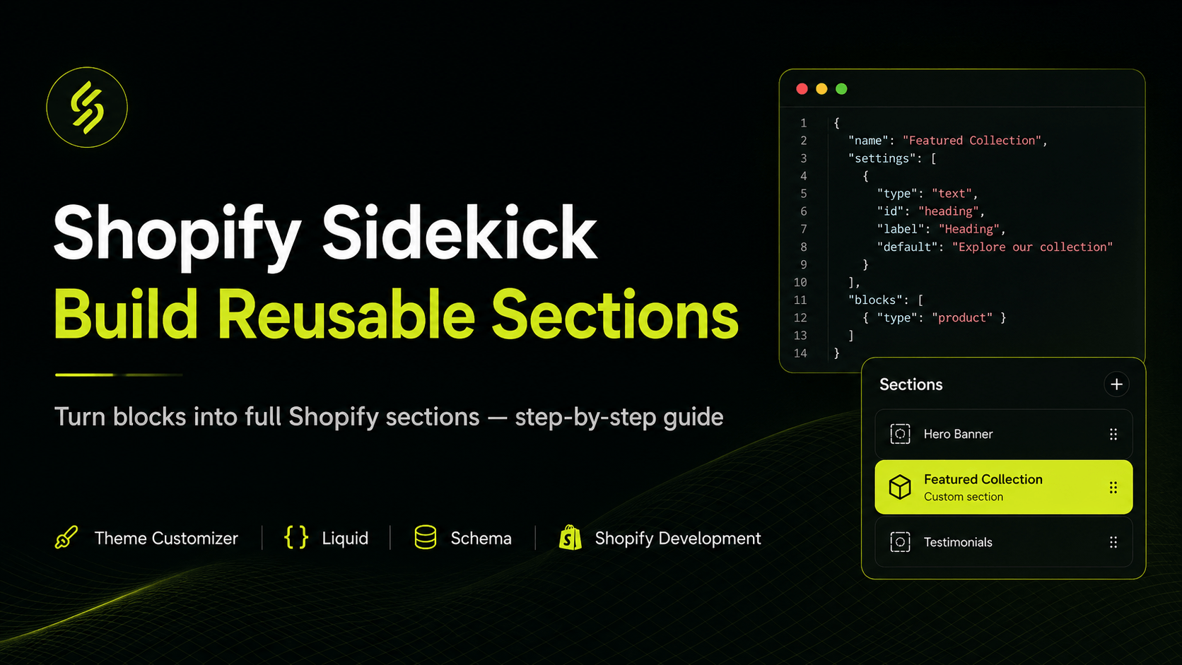 How to Turn Shopify Sidekick Blocks into Reusable Shopify Sections